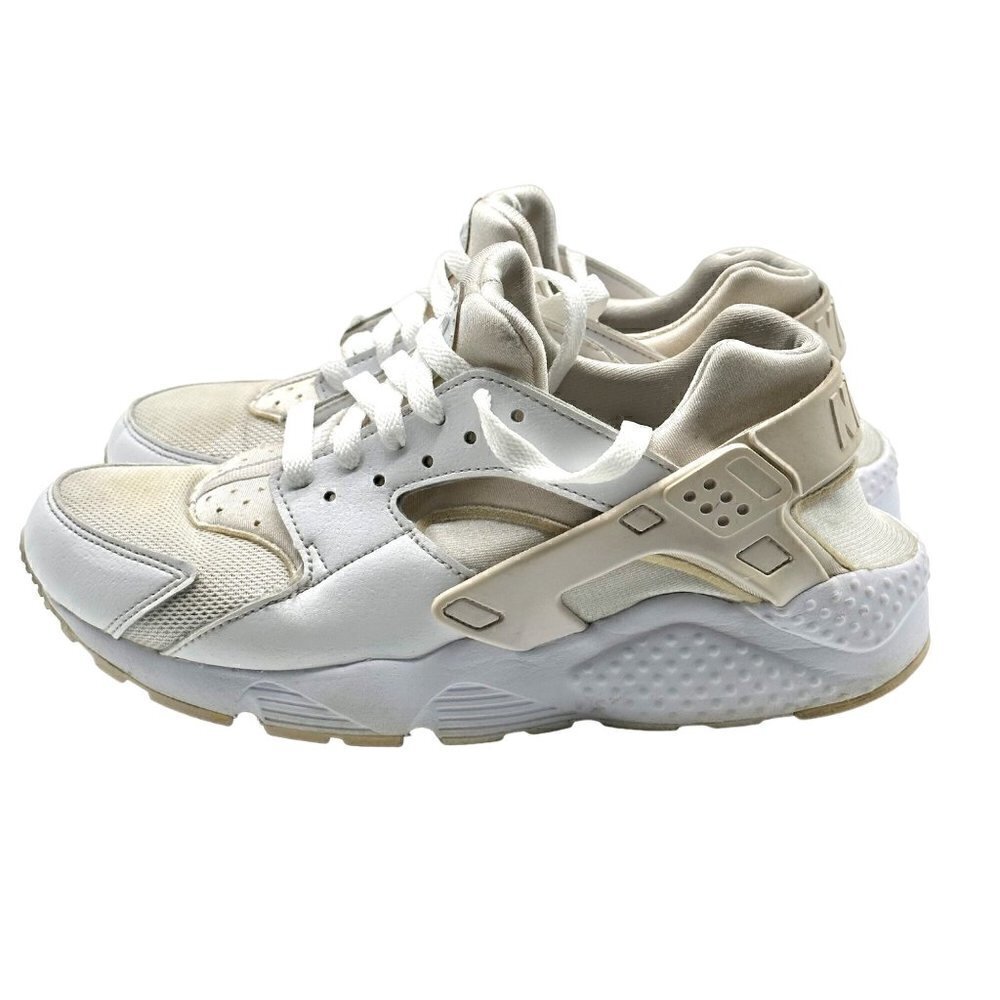 Nike Air Huarache White Leather Athletic Sneakers Kids Size 6.5Y